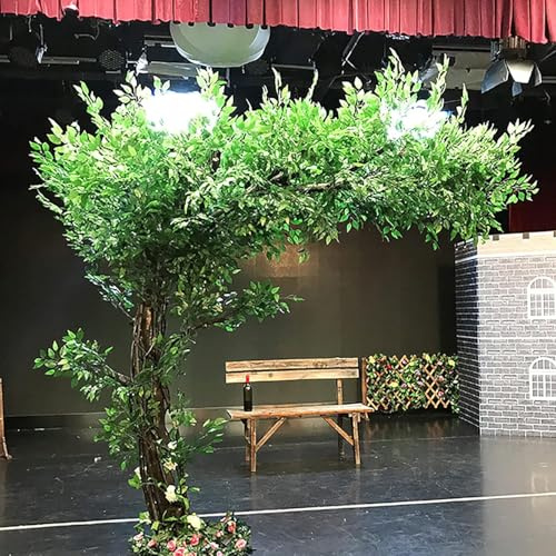 Künstliche Pflanzen Groß Simulation Banyan Baum Grün Banyan Bäume Innendekoration Wohnzimmer Hochzeit Hotel Einkaufszentrum 1,2x1m/3,9x3,2ft, Cherry Blossom Pink, 3.5x3.5m/11.5x11.5ft