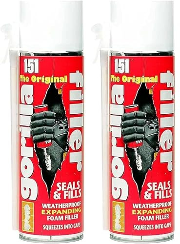 2x 500ml, The Original Spray Filler, Weatherproof Expanding Foam, Professional Grade Gap Filler & Sealant for Wood, Metal, Brick, Stone, Paintable, Sandable, Airtight Seal for Indoor & Outdoor Use
