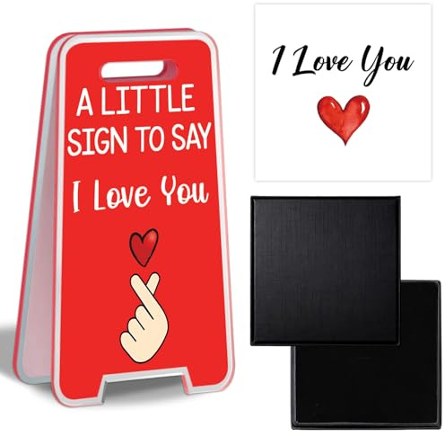 Valentines Gifts for Her, A Little Sign To Say I Love You, Love You Gifts, Aniversary Gif-ts, Boyfriend Gif-ts Stocking Fillers Women, Birthday Gif-ts for Girlfriend Wife (Red)