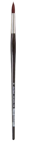 da Vinci Oil & Acrylic Series 7785 Top Acryl Paint Brush, Round Red/Brown Synthetic with Long Ergonomic Handle, Size 12