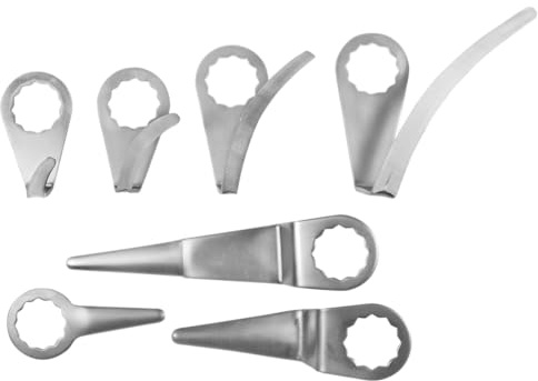 SW-Stahl 400035L Trennmessersatz 7-tlg. für Druckluft-Ausglaser 40003L | Schneidmessersatz für Scheibenaustauscher, Klingen gerade & gebogen, Längen 18-90 mm, Premium Qualität für Profis