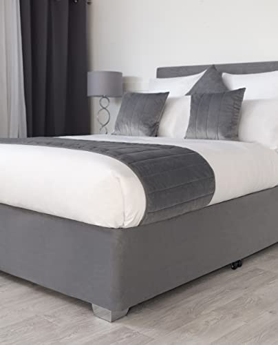 Belledorm Divan Bed Base Wrap Deep Fit Valance in King Bed Size in Charcoal Grey 19 (48cm) Deep