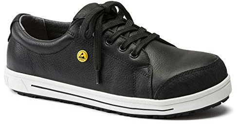 Birkenstock QS 500 ESD S3 Sicherheitsschuh aus wasserabweisendem Glattleder mit EN ISO 20345:2011 Zertifikat - Schwarz - Gr. 39
