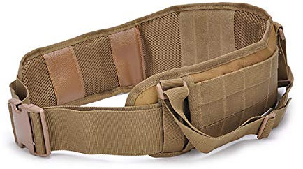 Luufan Taktischer Sicherheits-Gürtel, Militär-Trageausrüstung (molle), robust, verstellbar, mit Träger für Aktivitäten im Freien, khaki