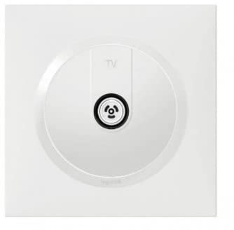 Prise TV simple Dooxie Legrand complet Blanc