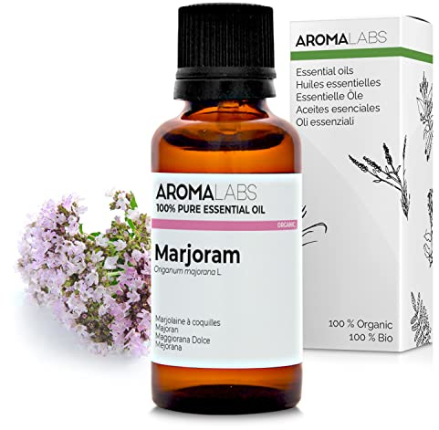 Aroma Labs - Marjolaine à Coquilles BIO - Huile Essentielle Chémotypée et Certifiée AB - 30 mL
