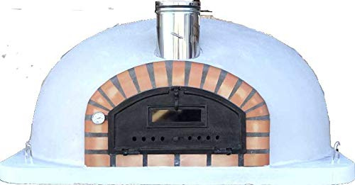 Steinbackofen Pizzaofen Pizzaioli AL 120 inkl. Kaminrohr und Regenhut