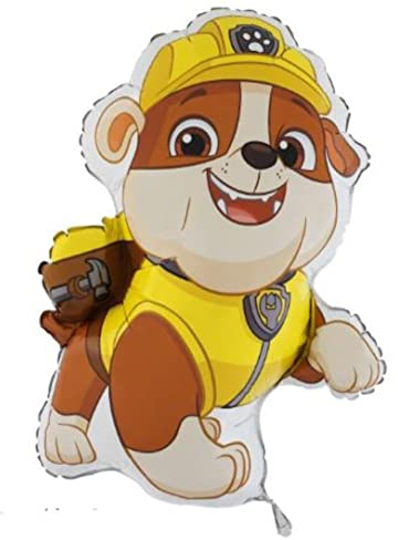 Ballonheld Folienballon Paw Patrol Rubble XL Supershape ca. 77cm heliumgeeignet lange Schwebezeit Kinderballons