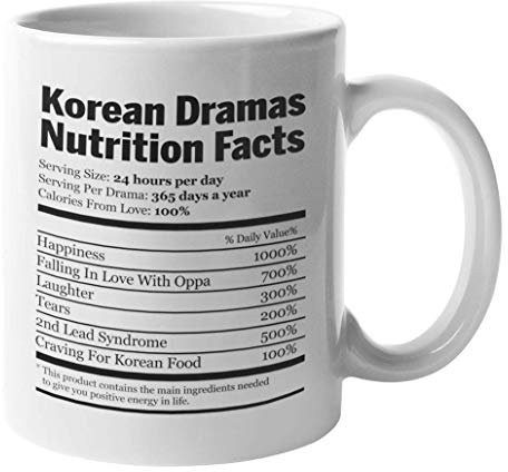 Make Your Mark Design Korean Drama Nutrition Facts Coffee & Tea Mug Cup for Kdrama Addict & Fan (11oz)