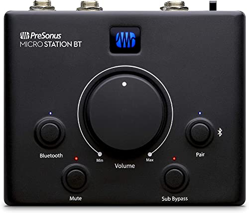 PreSonus MicroStation BT, 2.1 Speaker Monitor Controller with Bluetooth Connectivity and Subwoofer Output