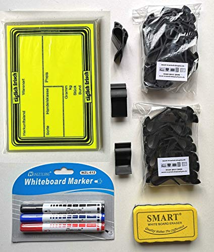 20 laminierte Preisschilder- SET 154 x 216 mm leuchtgelb für Obst und Gemüse Werbesymbole