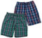 LAPASA Pantalon Pijama Corto Hombre (Pack de 2) 100% Algodón Pajama Short Bolsillo Cuadro Casual Ropa de Dormir Casa Cintura con Cordon Verano M92 M Verde Oscuro, Azul Marino + Azul Marino, Rojo