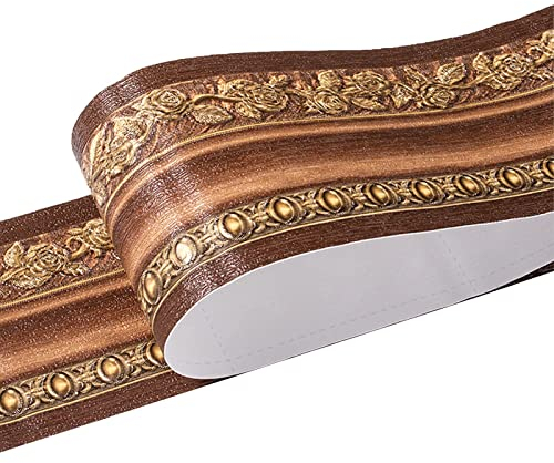 Borde Autoadhesivo Calcomanía Pared 3D PVC Retro Estilo Europeo Pegatinas de Papel Tapiz Extraíbles Prueba Agua Decoración Del Hogar para Sala de Estar Baño Azulejo Cocina