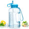 FORWEWAY 2.2 Litre Water Bottle with Straw BPA-Free Leak Proof Reusable Durable Half Gallon Gym Jug with Handle Portable for Sports Cycling Running Work (Blue)