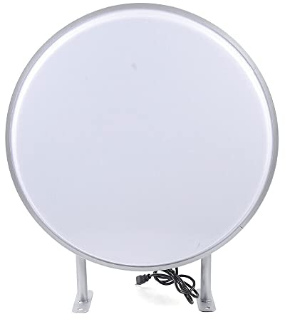 LED Leuchtkasten Doppelseitig 60cm Leuchtreklame Nasenschild Lichtwerbung Rund für Restaurants, Imbissbuden, Geschäfte