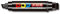 Generic Extra Bold Black Chisel Tip Permanent Ink Twin Tip Double Ended Thick Tip Marker