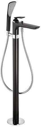 BALANCE Stand Wannenfüll- und Brause-Einhandmischer schwarzmatt/chrom