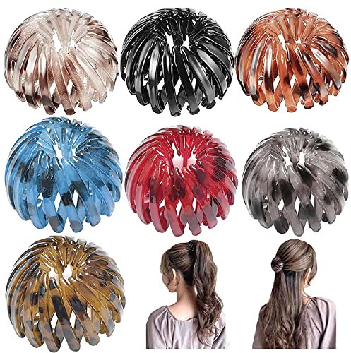 Cheveux vintage pour femme Pinces à cheveux en forme barrettes à cheveux vintage pour femme,7pcs Chouchou Cheveux Peigne Cheveux Extensible Pinces à Cheveux en Forme de Nid d'Oiseau Bandes