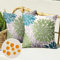 Kissenbezug 45x45 cm Wasserdicht Sofakissen Modern Frühling Blumen Blau Grau Sofa Dekokissen Kissenbezüge Leinen Zierkissenbezug Deko für Sofa Schlafzimmer,Grün und Blau,2er Set