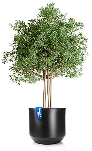 BigDean Blumentopf Style ø 58 cm anthrazit mit herausnehmbaren Innentopf - wetterfester Blumenkübel aus bruchsicherem Kunststoff - Pflanzkübel groß Außen & Innen geeignet