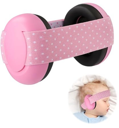 Lotvic Baby Ear Defenders, 0-24 Months Baby Noise Cancelling Headphones, Toddler Ear Defenders with Adjustable Headband, Newborn Hearing Protection, Baby Ear Defenders for Sleeping Airplane Fireworks