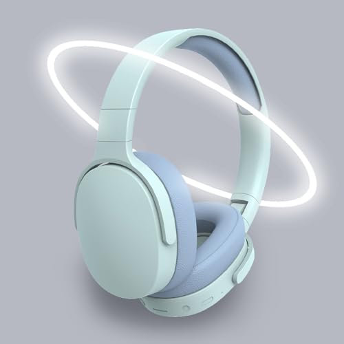 Casque d'écoute Casque d'écoute BT sans Fil avec Micro Pliable pour Le Sport (Blue)