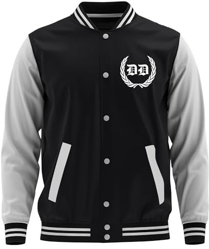 Mein Leben Dresden Herren College Jacke | Dresden Jacke Utra Sport Fussball Skyline Hoodie Stadt | Schwarz FB (XL)