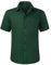 HISDERN Mens Short Sleeve Dark Green Shirt Regular Fit Casual Formal Shirts Button Down Business Dress Shirt Non Iron,4XL
