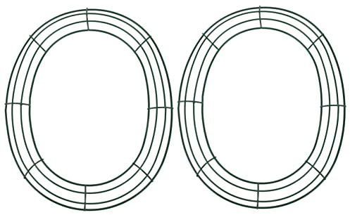 Luxshiny 2 Stück Ostereier-Kranzrahmen Ovale Drahtkranzformen DIY-Metall-Blumenring Makramee-Herstellungswerkzeuge Für Heimwerkerarbeiten