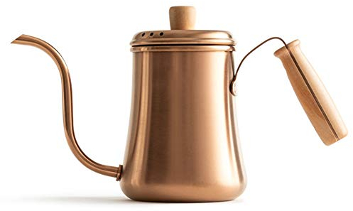 OQHAIR Coffee Kettle 4-Cups 200ML Moka Stove Top Coffee Maker Stainless Steel Espresso Maker Express Coffee Maker Moka Pot Stovetop Kettles (Color : Silver, Size : 200ML) (Rose Gold 30x17