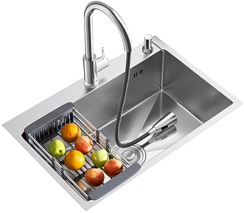 Küche, Küchengeschirr, Waschbecken, silberfarbener Edelstahl, Einzelschlitz, Balkon, Speisekammer, Studio, Wasser, Pool, Hausbar, integriert über und unter der Theke, Waschbecken (Farbe: Silber,