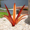 Nitoope Tequila Rustic Sculpture, DIY Metal Agave Plant Figurines for Outdoor Patio Yard, Backyard Decor, Garden Ornaments Outdoor, Gifts for Mum/Women, Yard Stakes and Planters (Orange-9 leaf)