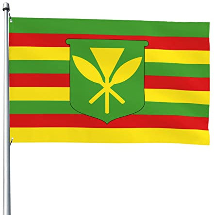 Drapeau Kanaka Maoli 4x6 pieds, drapeau imprimé, décoratif extérieur, 4by6, ne se décolore pas