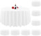8er-Pack runde Tischdecken, 229 cm, weiße runde Tischdecke, knitterfrei, waschbar, weiße Tischdecken, Polyester-Gewebe-Tischdecke für Hochzeit, Party, Restaurant, Buffettisch