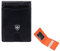 WMUVAZA Geldbörse Herren Slim RFID Blocking, Geldbörse Herren Geldbeutel mit Geldklammer, Carbon Fiber Leather Portmonee, Carbon Portemonnaie, für Herren, Schwarz orange Farbe