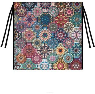 Bertoni Sitzkissen Gartenstuhl Stuhlkissen Outdoor Codura Wasserdicht 40 x 40 cm Sitzauflage Gartenmöbel Abnehmbarer Bezug Waschbar Valencia Tip