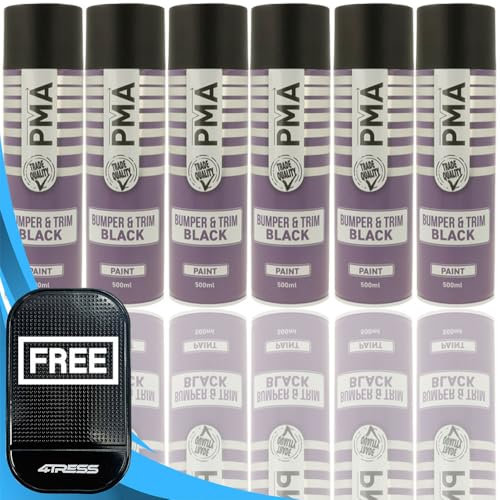 4TRESS PMA 6 x BUMPER AND TRIM PAINT BLACK 500ML NON-SLIP DASH MAT (4T-PCPA1034)
