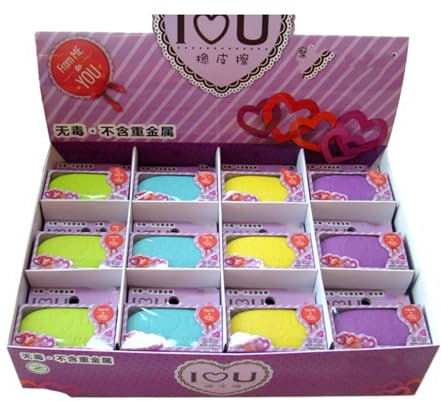 6pcs - Creative and Cute Pebble Eraser-6 Colors Randomly Selected