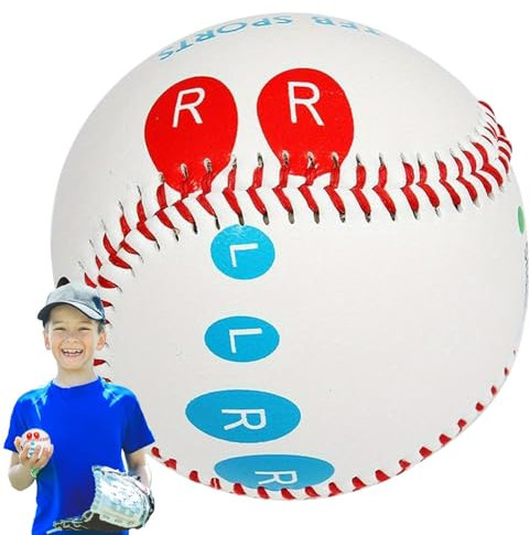 Baseball Pitch Training Ball - 9 Inches Training Aid For Pitching, 9inch Pitch Training Baseball, Baseball With Color Coded Finger Placement Marks For Both Left And Right Handers, Helps Increase Pitch
