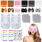 HIULLEN Katzenmasken zum Bemalen, 6 Teiliges Set Therian Mask, Tier Katze Maske DIY Set mit Augen Mesh Pelz Bart, Katzenmasken zu Malen Filz, Weiße Halbmasken für Maskerade,Cosplay,Karneval Party