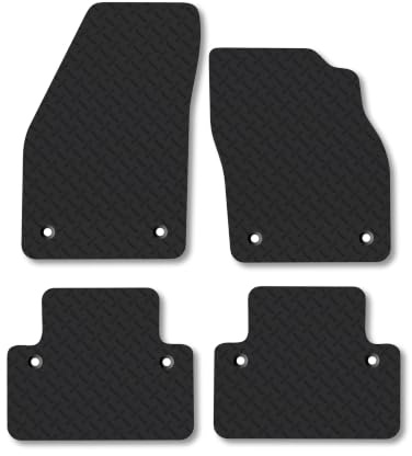 Volvo V50 (2003-2012) [Manual] 5mm Rubber Car Mats | Heavy Duty Rubber Tailored Fit Floor Mats Full Coverage Durable Waterproof Accessories Easy Clean Anti Slip Made in the UK