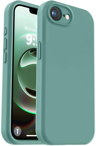 Vooii Compatible with iPhone 17e Case and for iPhone 16e Case, Liquid Silicone Upgrade [Camera Protection] [Fit for Battery Charger Cases] Shockproof Phone Case for iPhone 17e/16e 6.1 - Pine Green