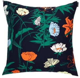 Marimekko Perenna Cushion Cover 50x50 cm, dk.Blue, Green, Lemon, orange
