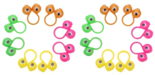 HEMOTON 2 Sätze Finger Aktivität Ring Die Ring Ringe Augen Finger Puppet Finger Ring Puppen Finger Puppen Kunststoff 50 Stück * 2