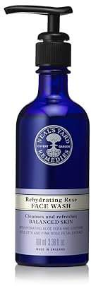 Neal's Yard Remedies Rehydrating Rose Face Wash, Cleanses & Hydrates Skin, Vegan & Cruelty-Free, 100ml