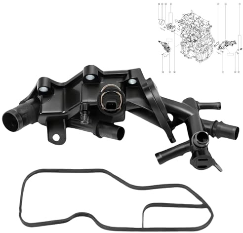 DawlQawwi 110608635R Wasser-Thermostatgehäuse Captur/Clio/Kadjar/Kangoo/Megane/Scénic und Dacia Lodgy/Duster/Sandero - inkl. Dichtung