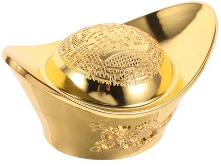 Garneck Drachen- Und Phönix-yuanbao-Ornamente Goldener Barren Feng Shui Einweihungsparty Neues Zuhause Reichtum Yuan Shui Ornamente Anhänger Feng Shui Barren China Metall