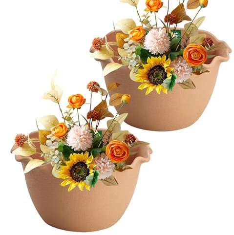 Macetero de pared - Maceta de pared para interiores - Maceta de jardín 2, maceta montada en la pared para tuberías de agua de lluvia, juego de 2 plantadores de pared verticales de pared de metal