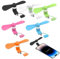 Mini Phone Fan 6Pcs USB & Type-C Quiet Portable Fan for Android Devices, Detachable TPE Cell Phone Fans for Indoor Outdoor Travel, 6 Colours