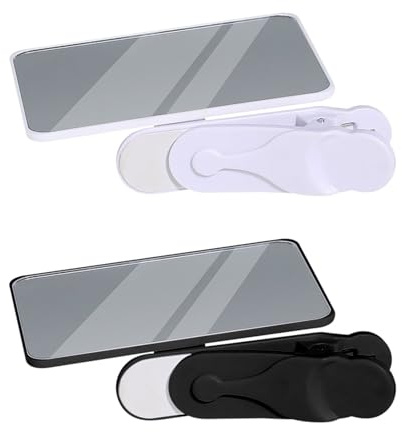 2 Stücke Smartphone Kamera Spiegel Reflection Clip Kit, Reflexionsspiegel Für Smartphone Fotografie, Verstellbarer Hochtransparentes Objektiv, Selfie Reflektor, Einfache Bedienung, Kompakt Und Leicht